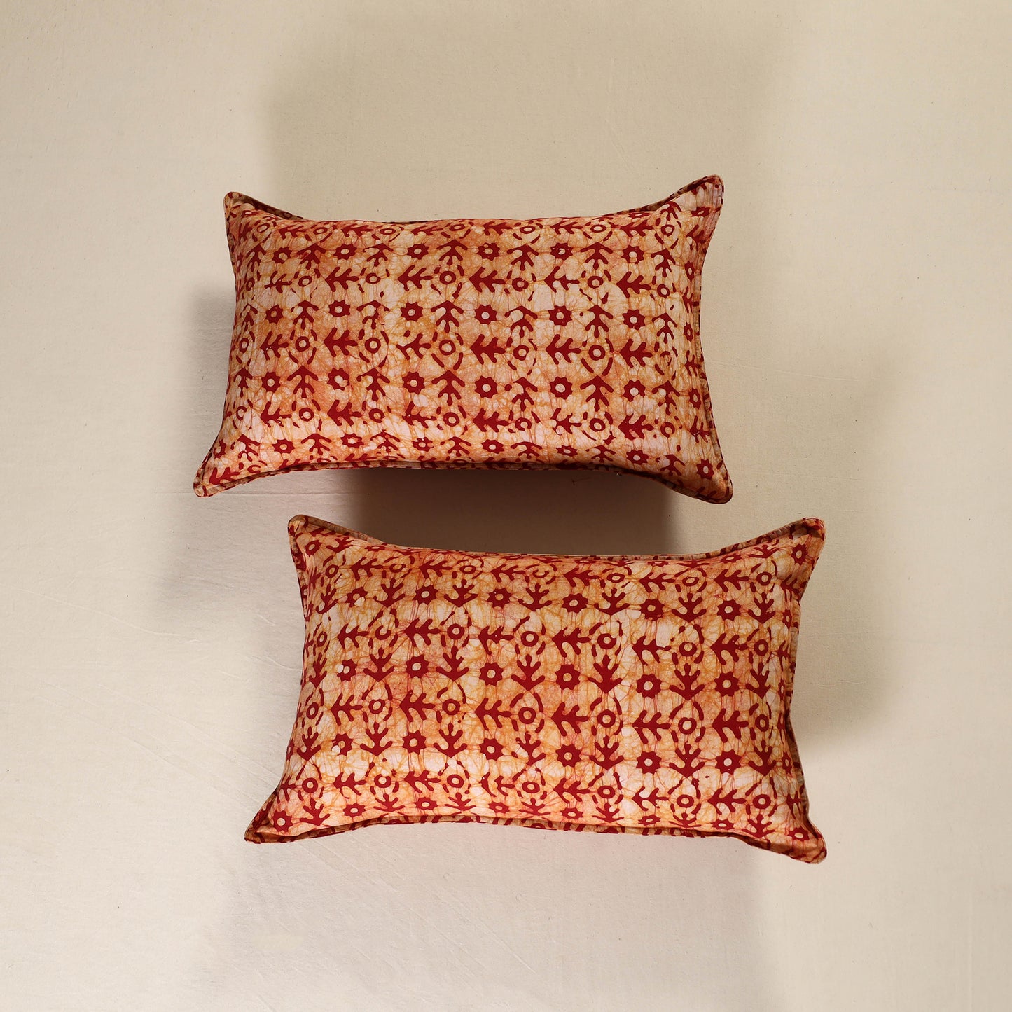 Hand Block Batik Print Pillow Covers (Set of 2) 53