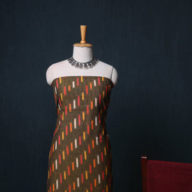 Pochampally Ikat Cotton Unstitched Dress Material: Kurta, Bottom with Dupatta  28
