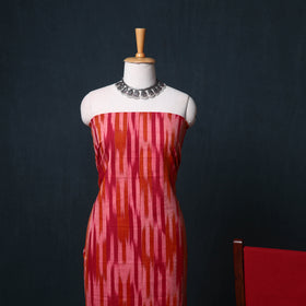 Pochampally Ikat Cotton Unstitched Dress Material: Kurta, Bottom with Dupatta  29