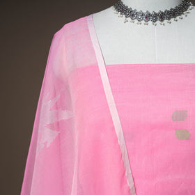 Jamdani Pure Handloom Muslin Unstitched Dress Material: Kurta with Dupatta 19