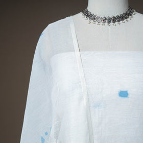 Jamdani Pure Handloom Muslin Unstitched Dress Material: Kurta with Dupatta 21