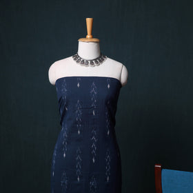 Pochampally Ikat Cotton Unstitched Dress Material: Kurta, Bottom with Dupatta  31