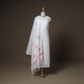 Jamdani Pure Handloom Muslin Unstitched Dress Material: Kurta with Dupatta 20