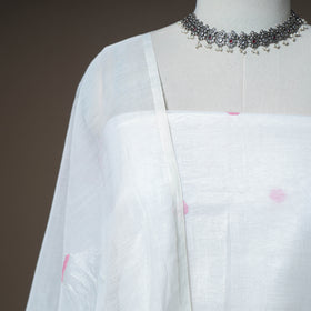 Jamdani Pure Handloom Muslin Unstitched Dress Material: Kurta with Dupatta 20
