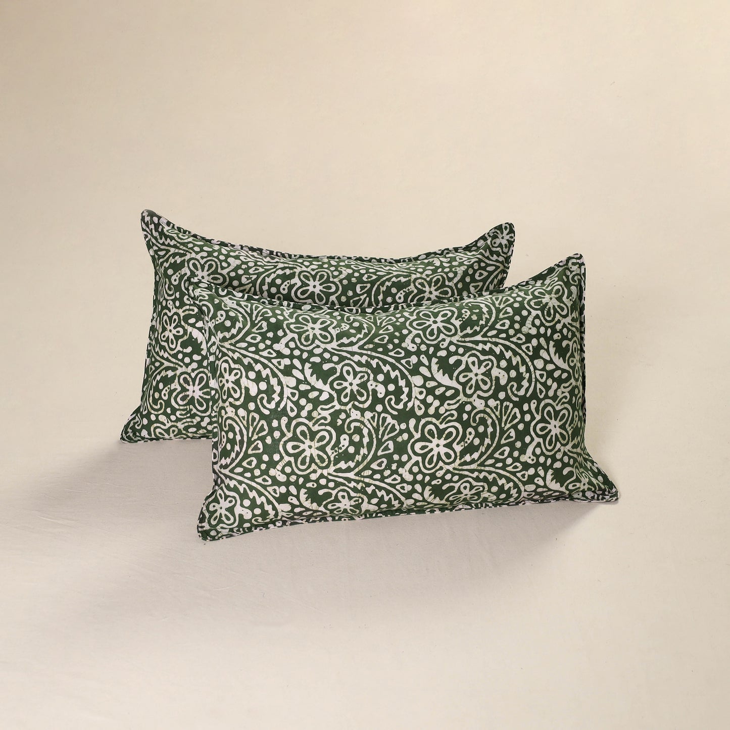Hand Block Batik Print Pillow Covers (Set of 2) 58