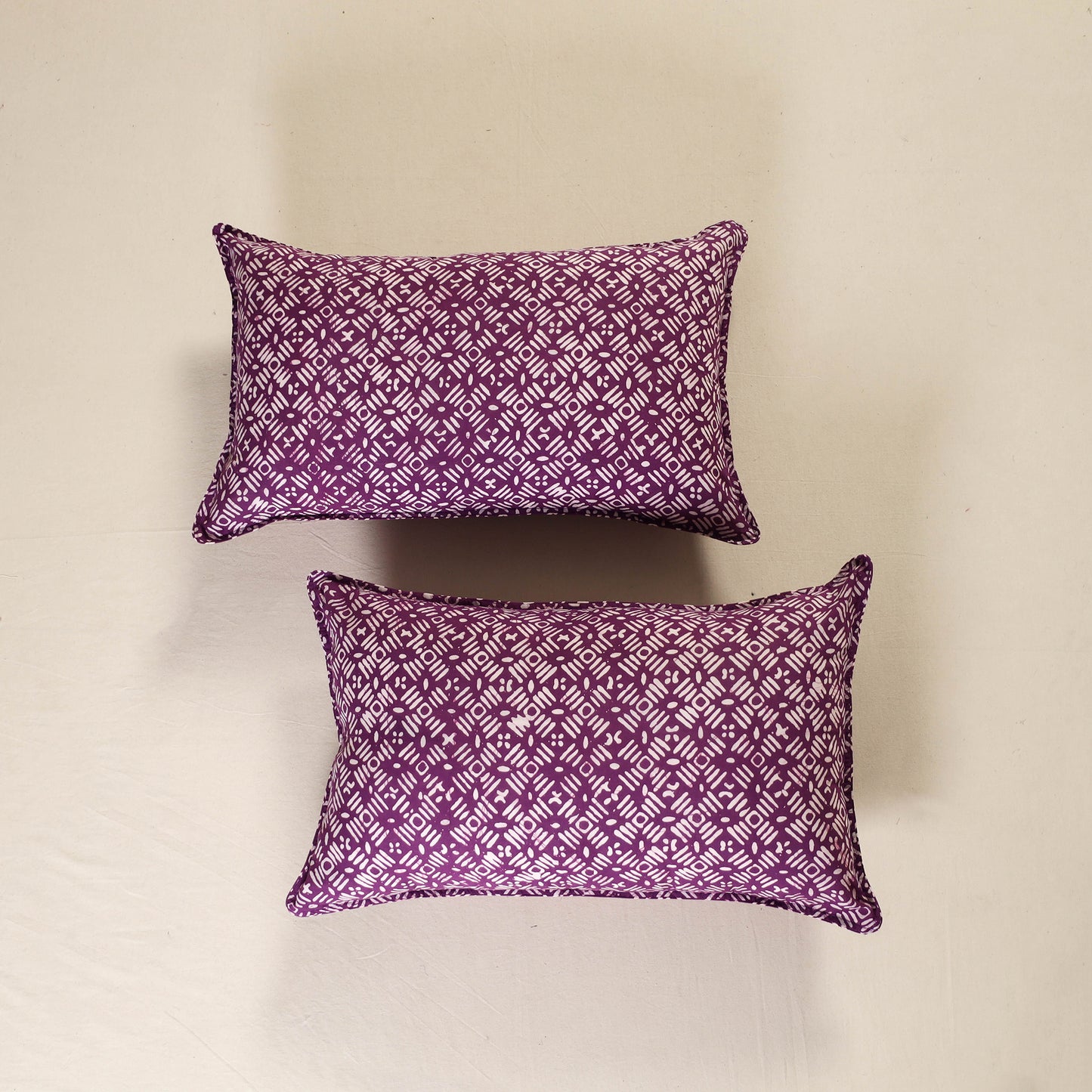 Hand Block Batik Print Pillow Covers (Set of 2) 61