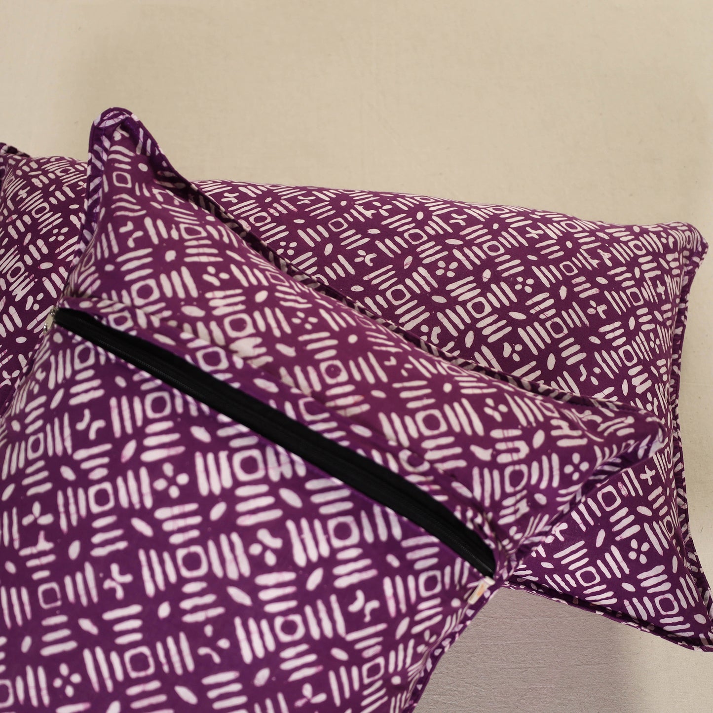 Hand Block Batik Print Pillow Covers (Set of 2) 61