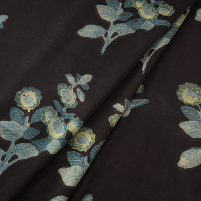Pomegranate Peel Hand Block Print Modal Silk Fabric 01