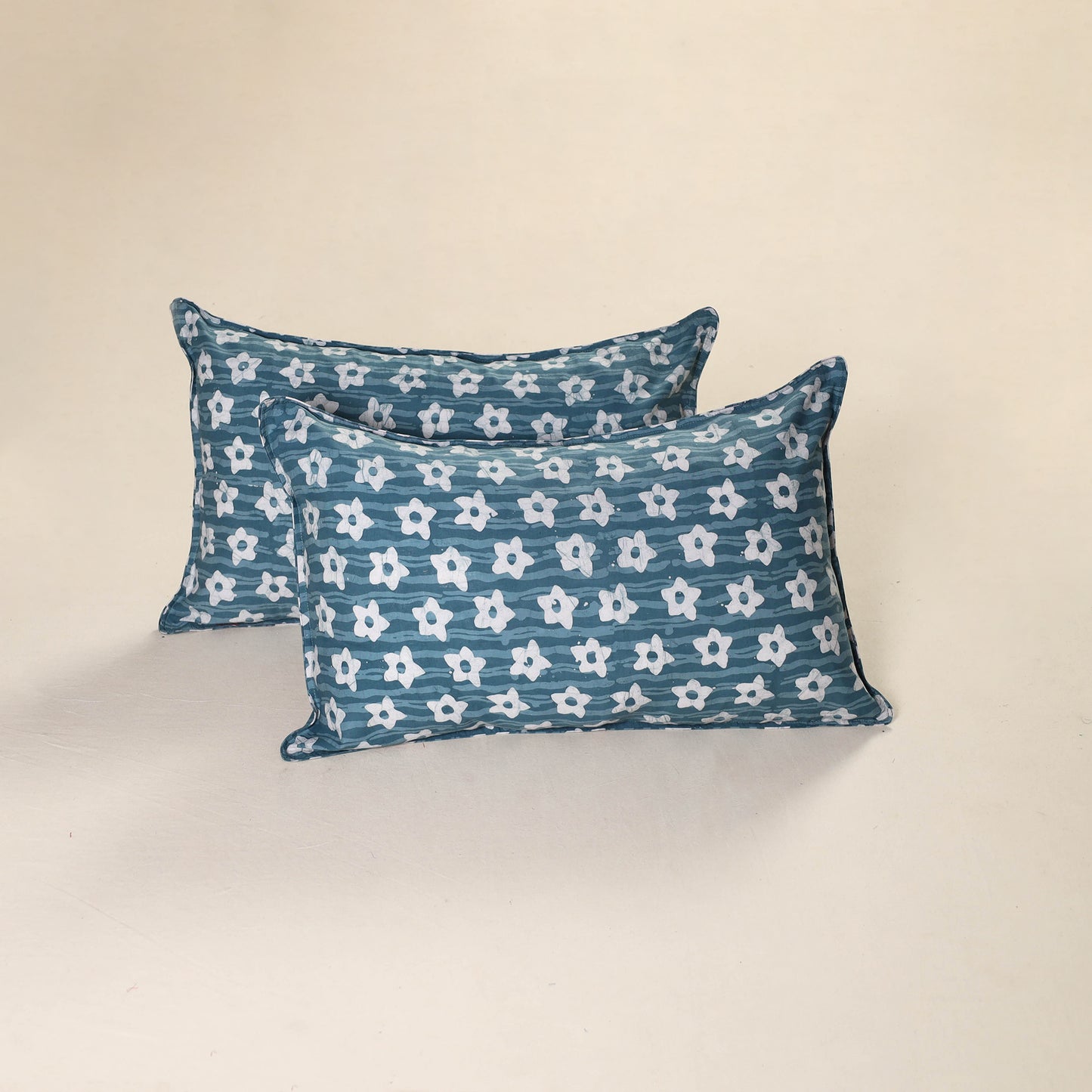 Hand Block Batik Print Pillow Covers (Set of 2) 63