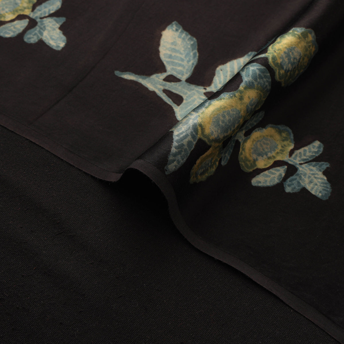 Pomegranate Peel Hand Block Print Modal Silk Fabric 01