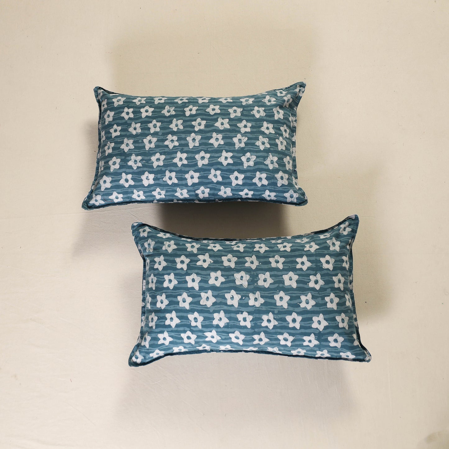 Hand Block Batik Print Pillow Covers (Set of 2) 63