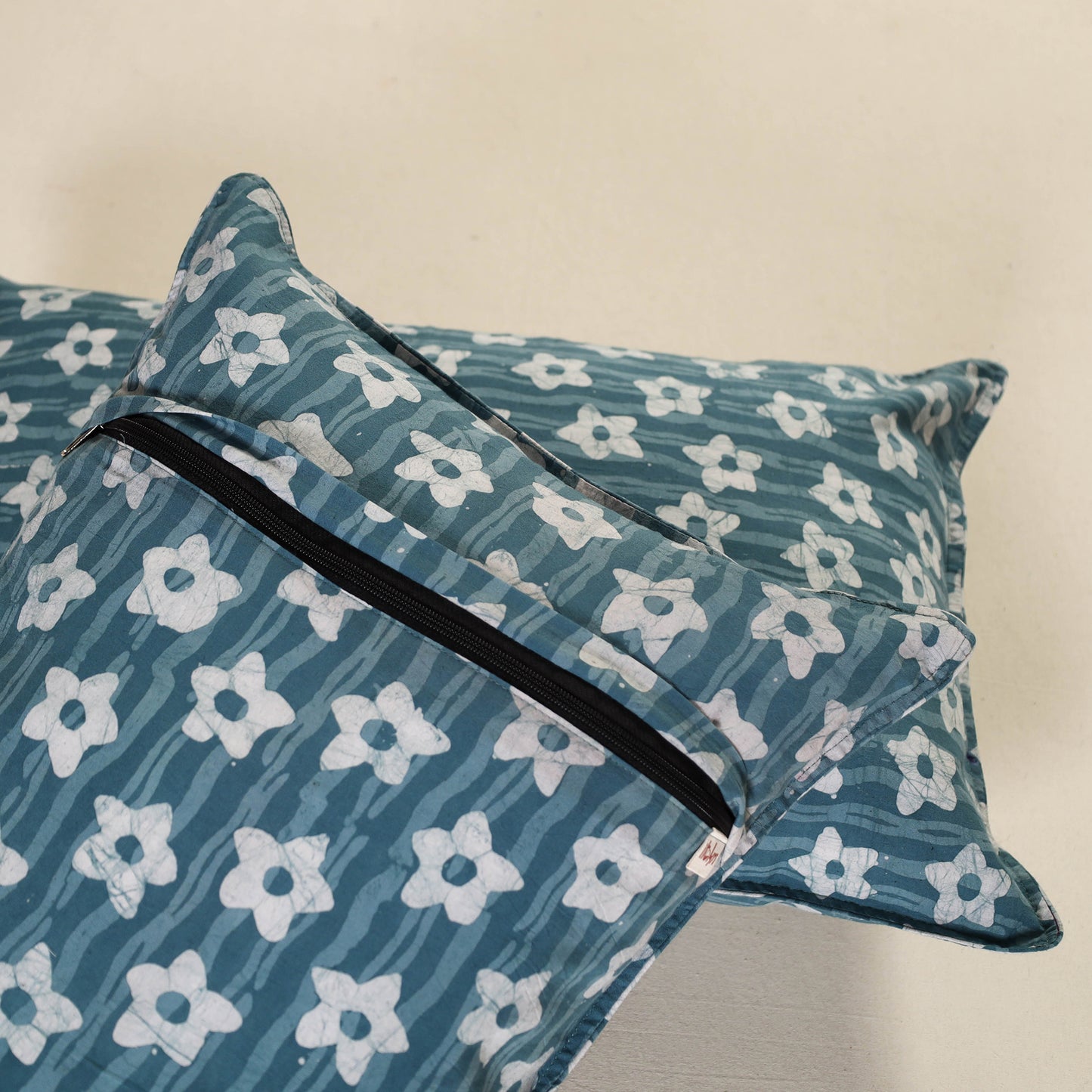Hand Block Batik Print Pillow Covers (Set of 2) 63