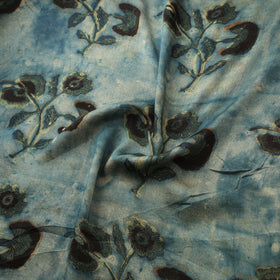 Pomegranate Peel Hand Block Print Modal Silk Fabric 02