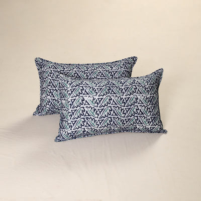 Hand Block Batik Print Pillow Covers (Set of 2) 64