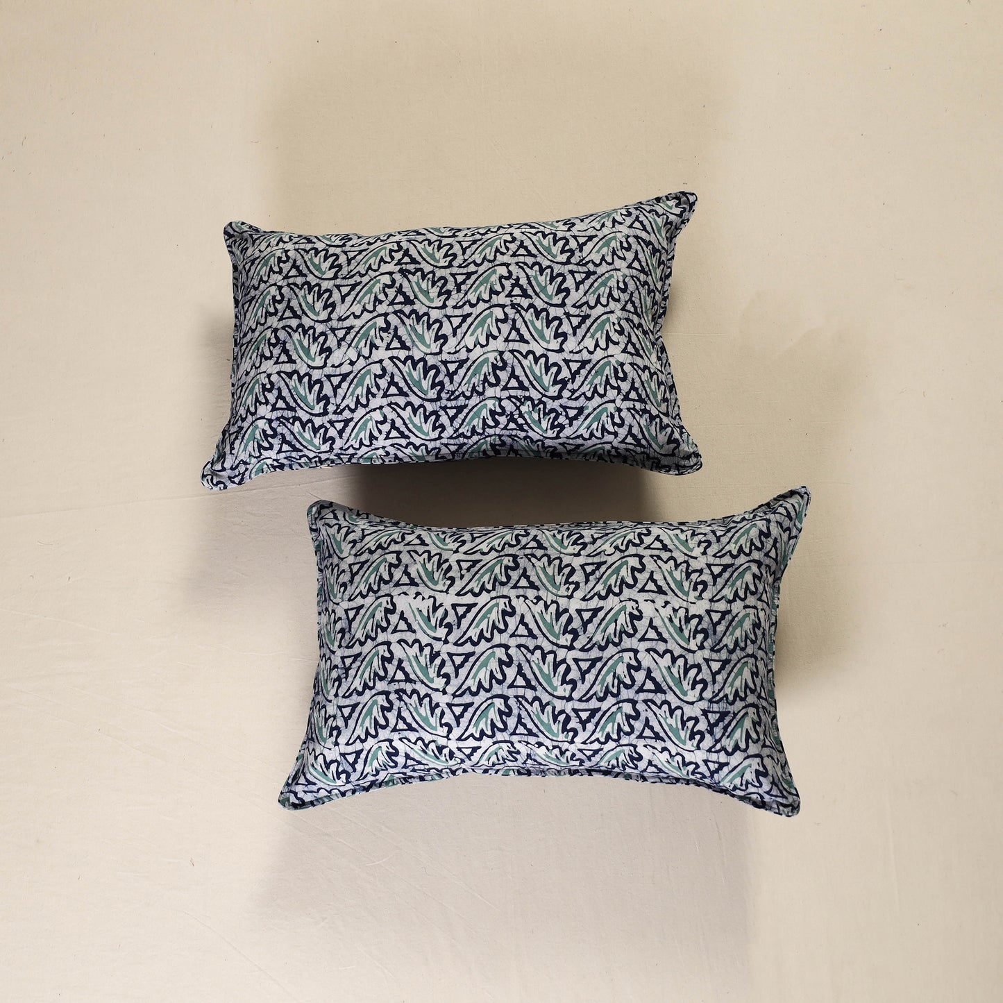 Hand Block Batik Print Pillow Covers (Set of 2) 64