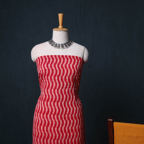 Pochampally Ikat Cotton Unstitched Dress Material: Kurta, Bottom with Dupatta  36