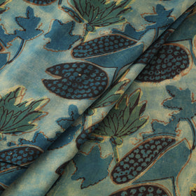 Pomegranate Peel Hand Block Print Modal Silk Fabric 03