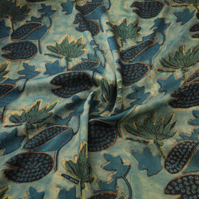 Pomegranate Peel Hand Block Print Modal Silk Fabric 03