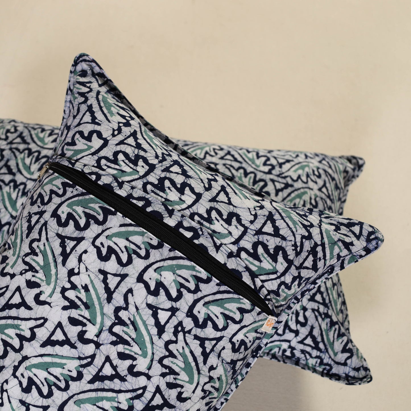 Hand Block Batik Print Pillow Covers (Set of 2) 64