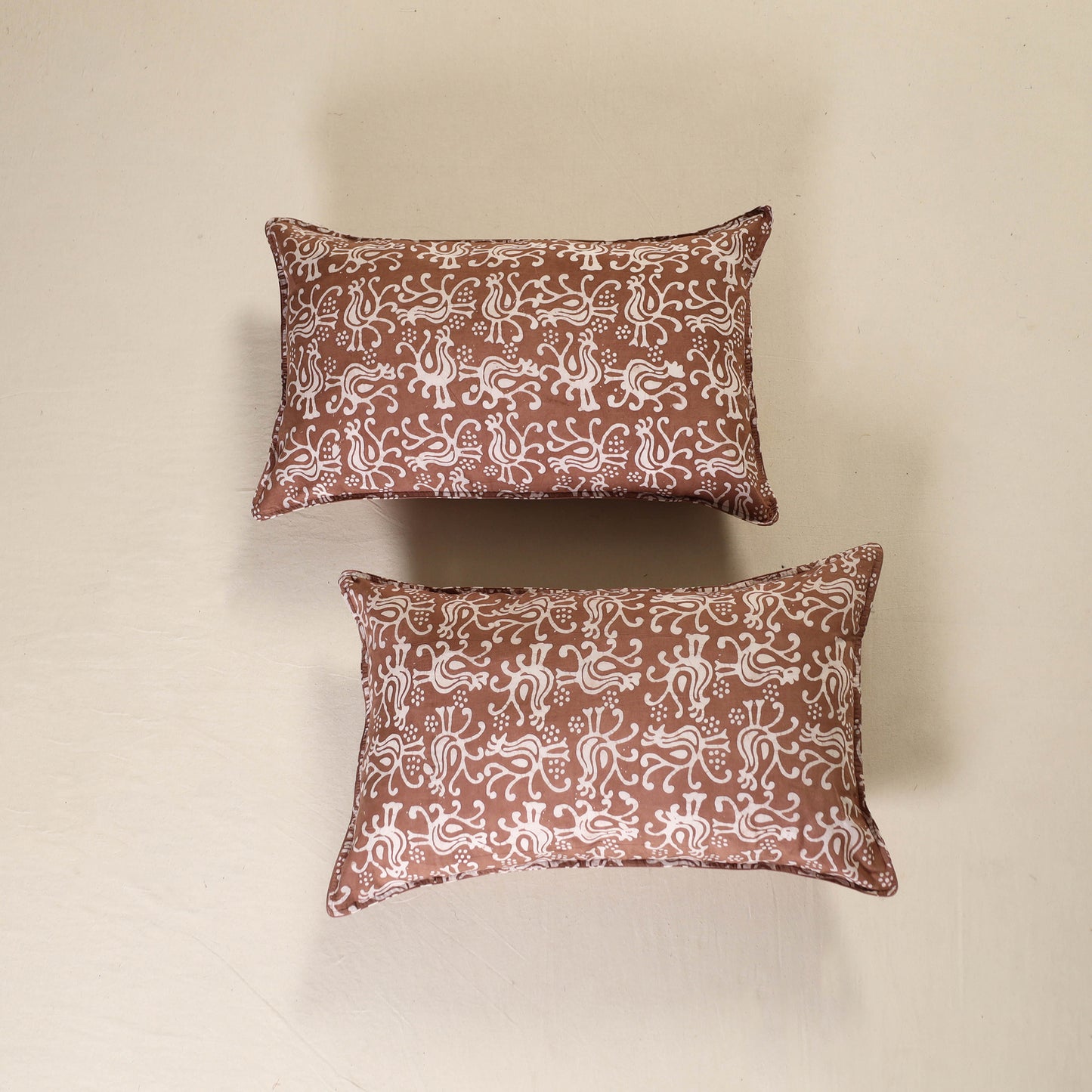Hand Block Batik Print Pillow Covers (Set of 2) 65