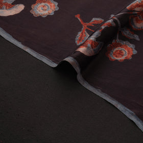 Pomegranate Peel Hand Block Print Modal Silk Fabric 04