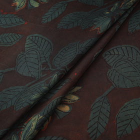 Pomegranate Peel Hand Block Print Modal Silk Fabric 05