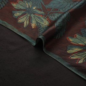 Pomegranate Peel Hand Block Print Modal Silk Fabric 05