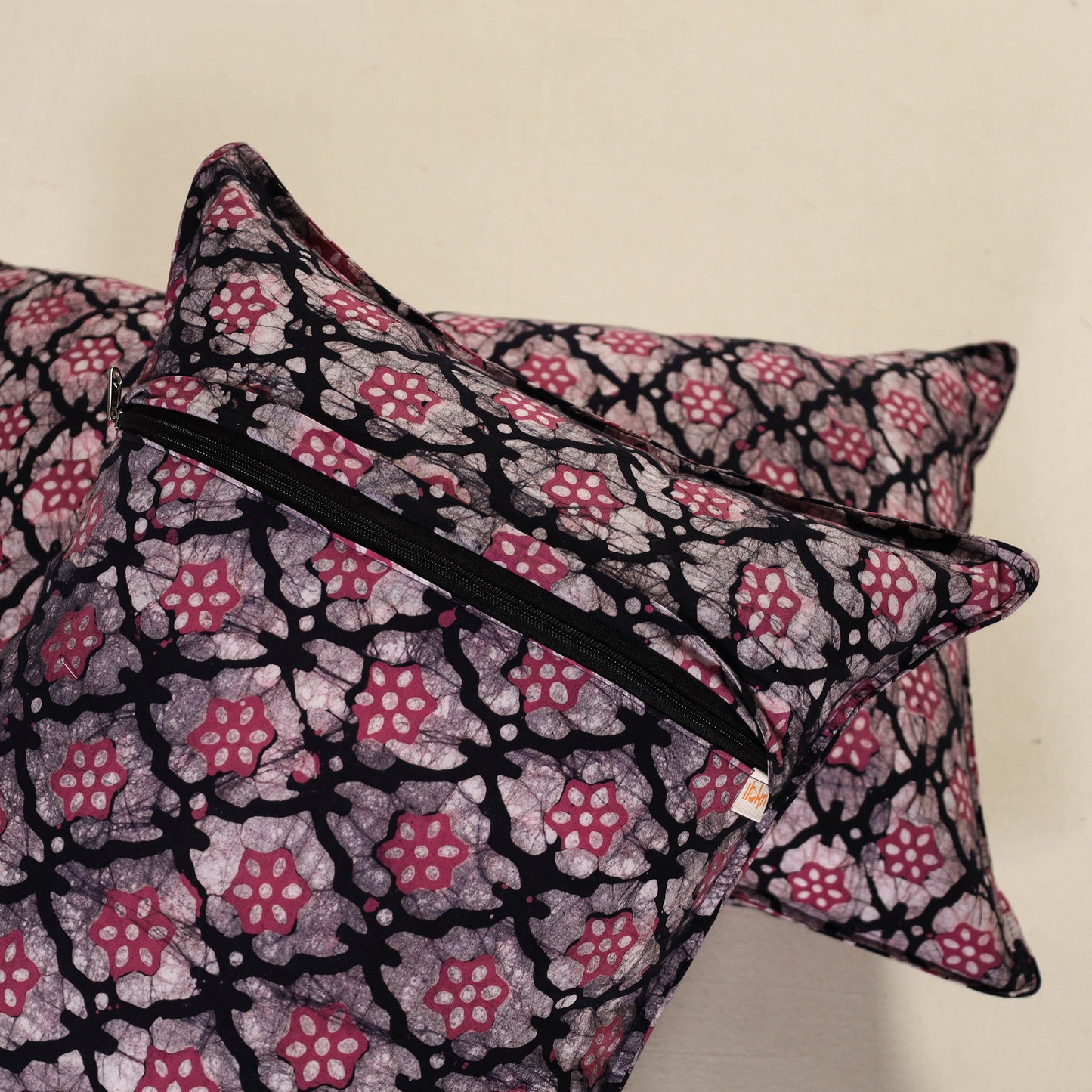 Hand Block Batik Print Pillow Covers (Set of 2) 66