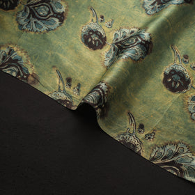 Pomegranate Peel Hand Block Print Modal Silk Fabric 06