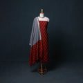 Pochampally Ikat Cotton Unstitched Dress Material: Kurta, Bottom with Dupatta 02