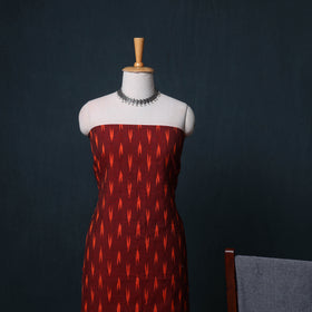 Pochampally Ikat Cotton Unstitched Dress Material: Kurta, Bottom with Dupatta 02