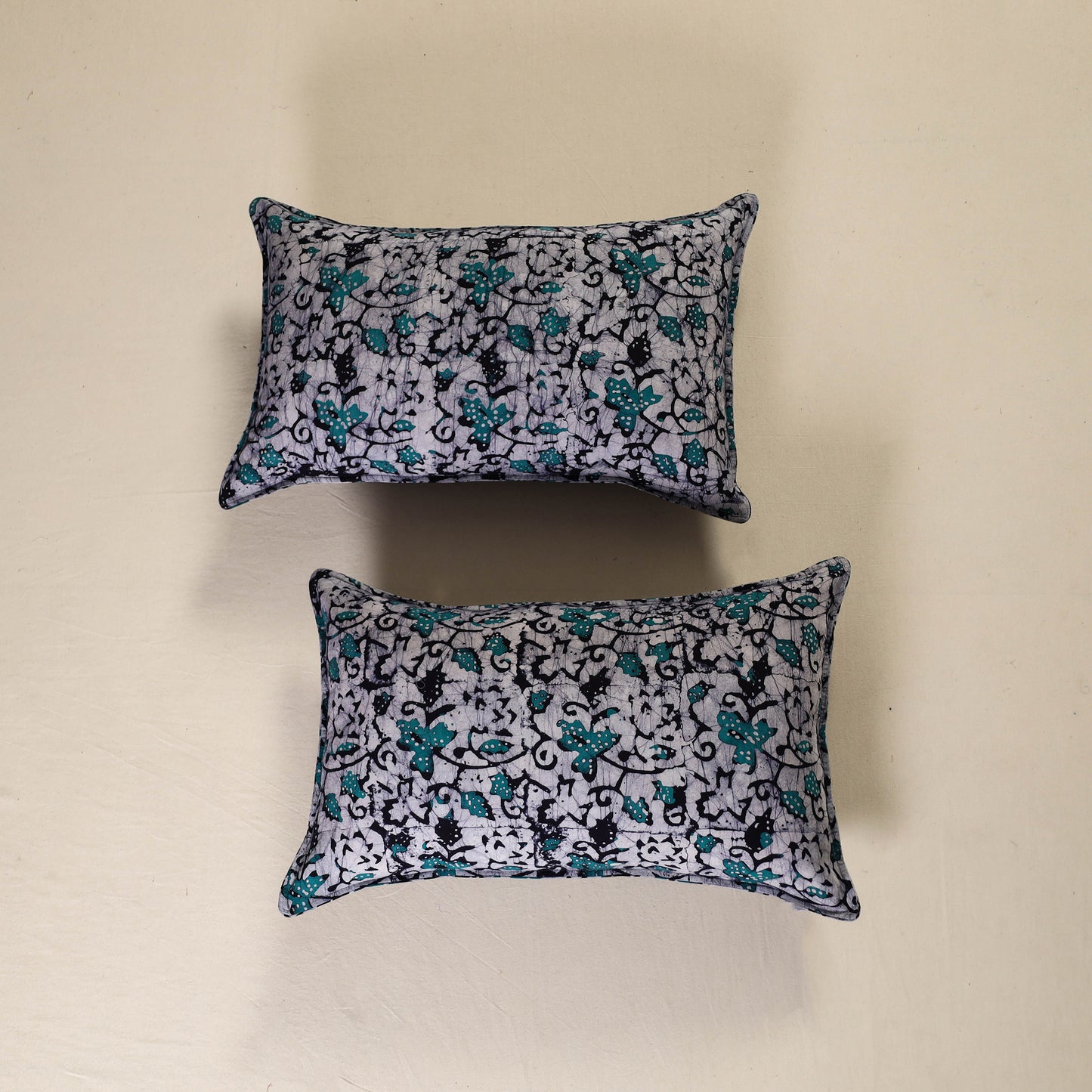 Hand Block Batik Print Pillow Covers (Set of 2) 68