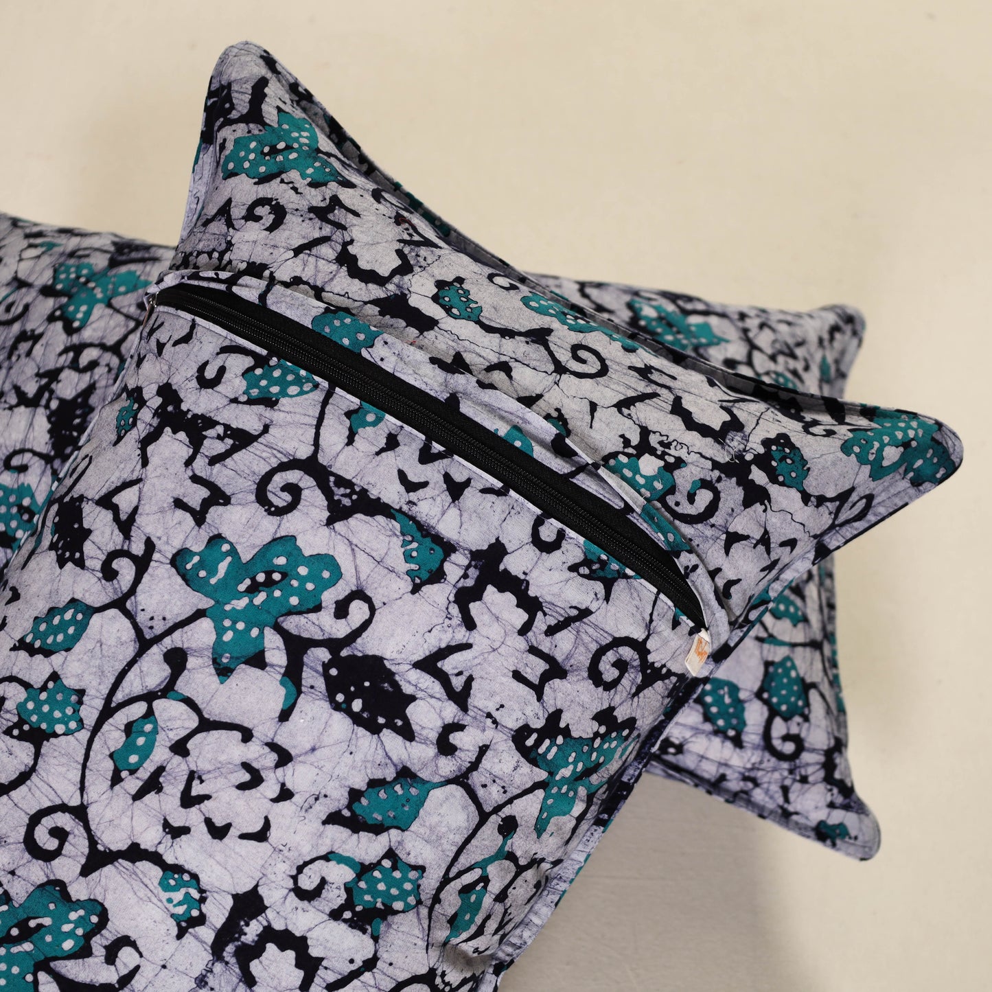 Hand Block Batik Print Pillow Covers (Set of 2) 68