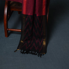 Pochampally Ikat Cotton Unstitched Dress Material: Kurta, Bottom with Dupatta 03