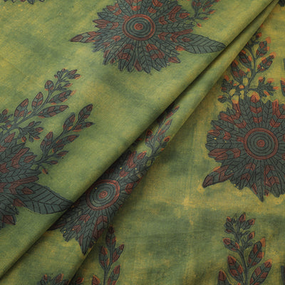 Pomegranate Peel Hand Block Print Cotton Fabric 04
