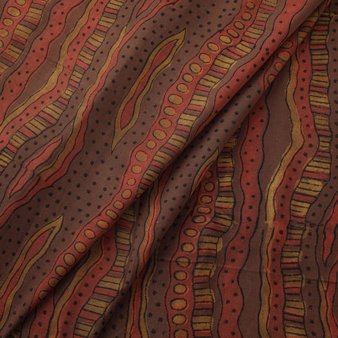 Pomegranate Peel Hand Block Print Cotton Fabric 05