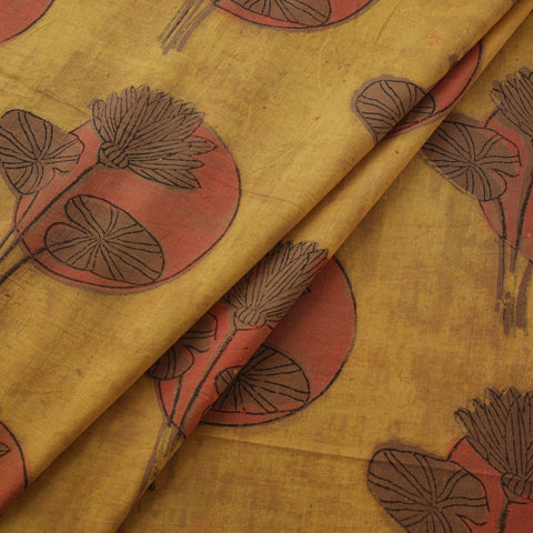 Pomegranate Peel Hand Block Print Cotton Fabric 08