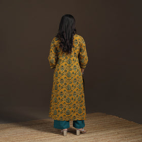 Ajrakh Hand Block Print Natural Dyed Cotton Straight Long Kurta for women 26