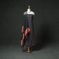 Ajrakh Block Print Natural Dyed Cotton Unstitched Dress Material: Kurta & Dupatta with Jewellery 10