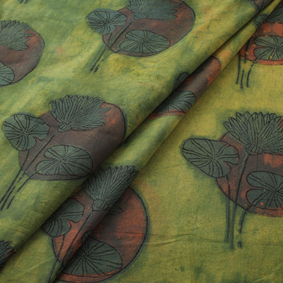 Pomegranate Peel Hand Block Print Cotton Fabric 11