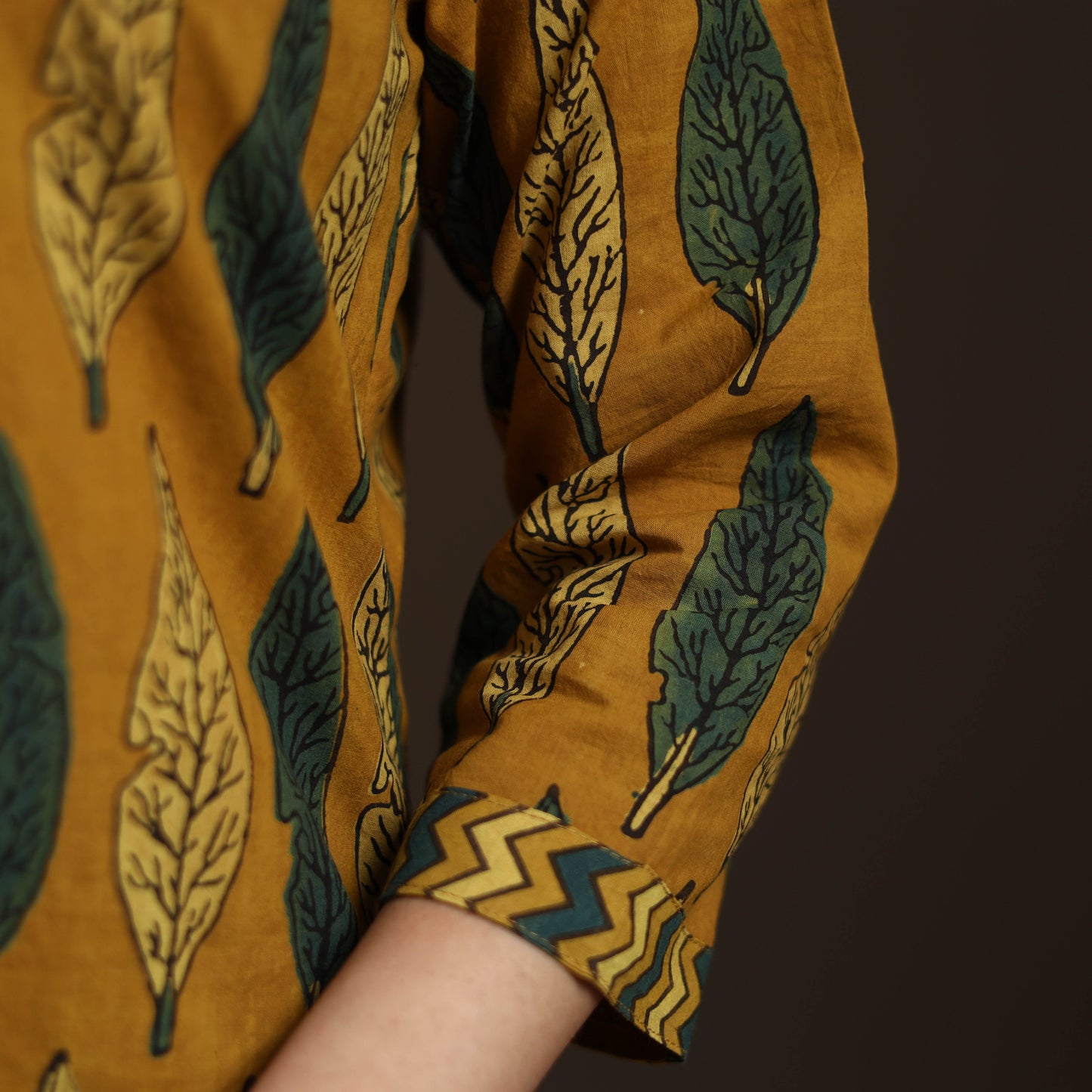 Ajrakh Hand Block Print Natural Dyed Cotton Straight Long Kurta for women 04