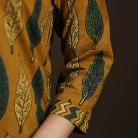 Ajrakh Hand Block Print Natural Dyed Cotton Straight Long Kurta for women 04