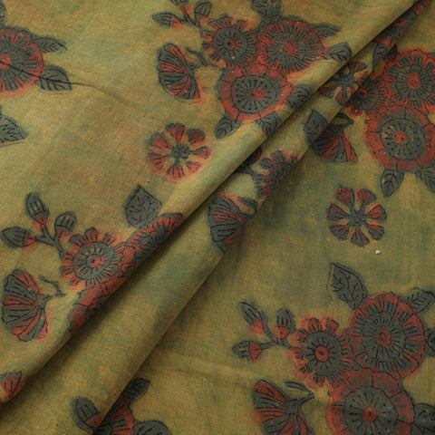 Pomegranate Peel Hand Block Print Cotton Fabric 15