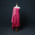 Pochampally Ikat Cotton Unstitched Dress Material: Kurta, Bottom with Dupatta 10