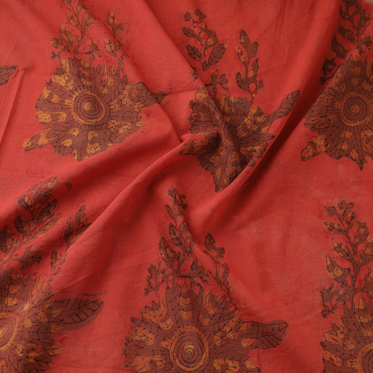 Pomegranate Peel Hand Block Print Cotton Fabric 19