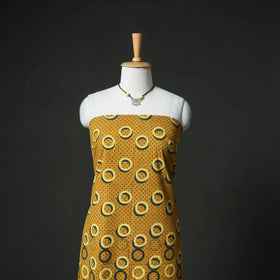 Ajrakh Block Print Natural Dyed Cotton Unstitched Dress Material: Kurta & Dupatta with Jewellery 13
