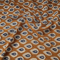 Brown - Bagru Block Print Cotton Fabric 14