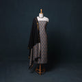 Pochampally Ikat Cotton Unstitched Dress Material: Kurta, Bottom with Dupatta 12