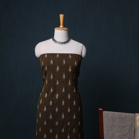 Pochampally Ikat Cotton Unstitched Dress Material: Kurta, Bottom with Dupatta 15