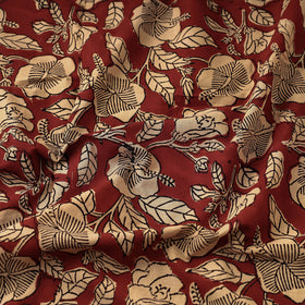 Red Bagru Block Printed Cotton Fabric 